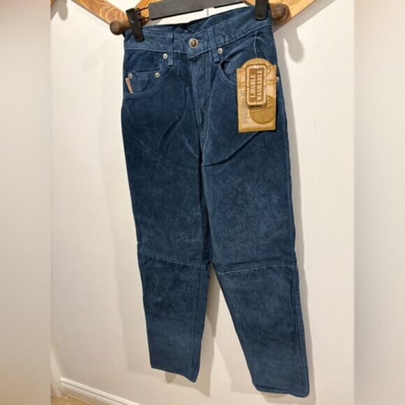 VINTAGE WOMANS SKOTTS SUEDE LEATHER PANTS - Picture 4 of 7